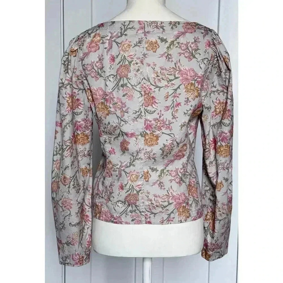 La Vie Rebecca Taylor Women’s Lidia Vine Top In Pebble  Size M - Picture 3 of 10